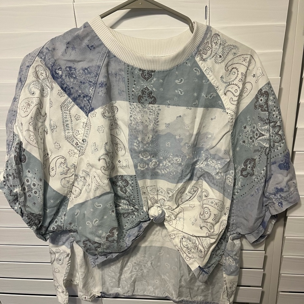 Urban Outfitters Blue and White Shirt